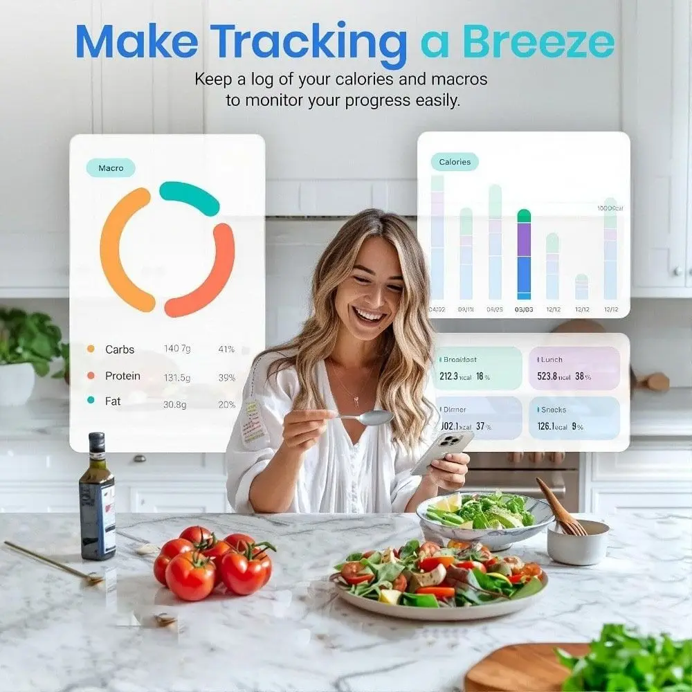 Smart Nutrition Stainless Steel Digital Kitchen Food Scale_voghion.com