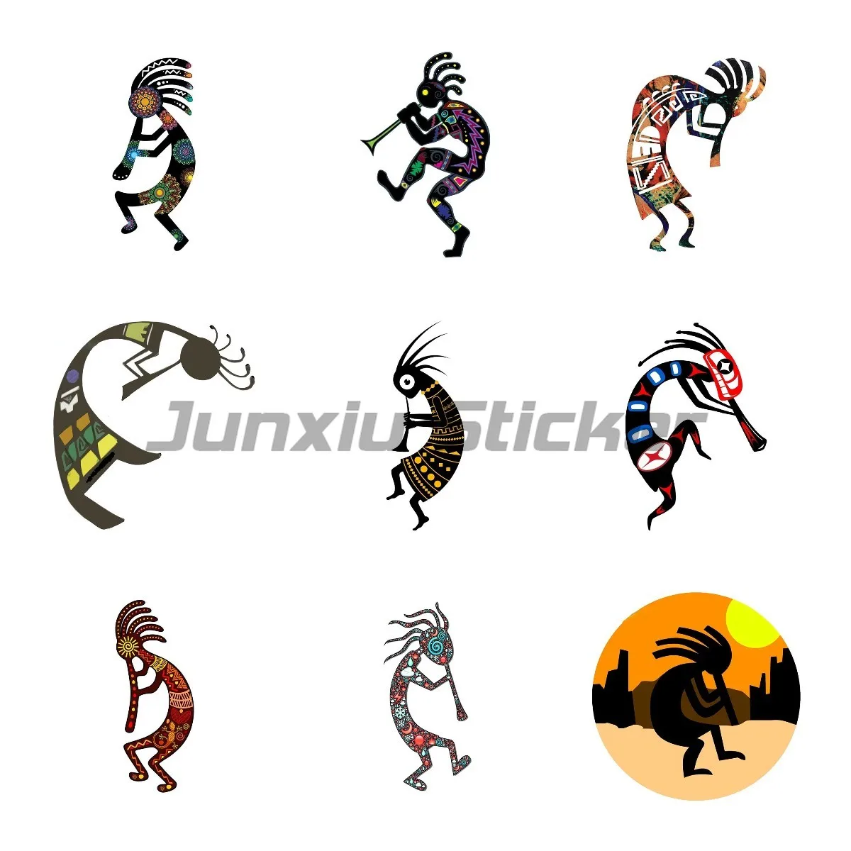 

Автомобильные наклейки Kokopelli для кондиционирования воздуха, водонепроницаемые наклейки, украшение для багажника, Мотокросс, гоночная фотография, Виниловая наклейка