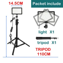 Enhanced LED Video Light Kit with Adjustable Tripod and Multicolor Filters for Studio and Streaming Photography (110CM TRIPOD)