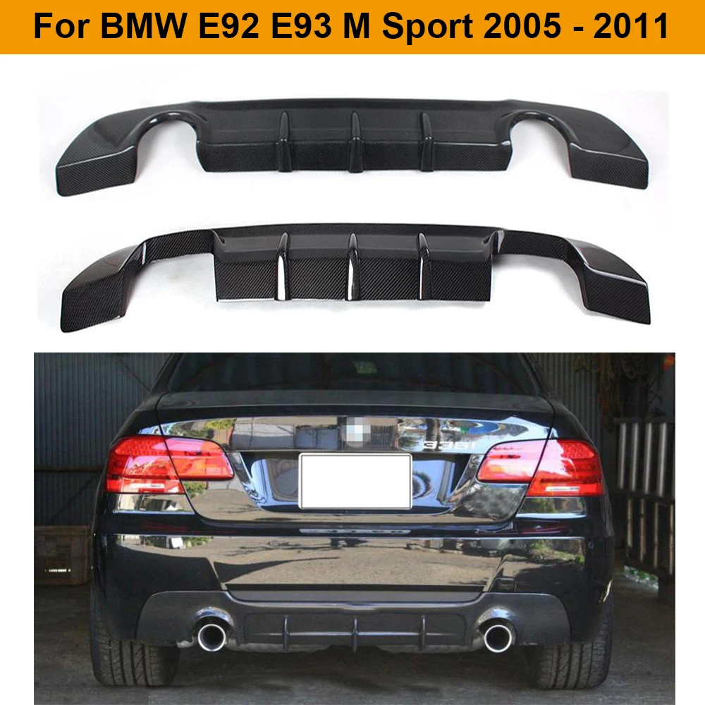 Carbon Fiber Rear Bumper Diffuser Lip Spoiler for BMW E92 E93 M Sport Coupe Convertible Only 2007-2013