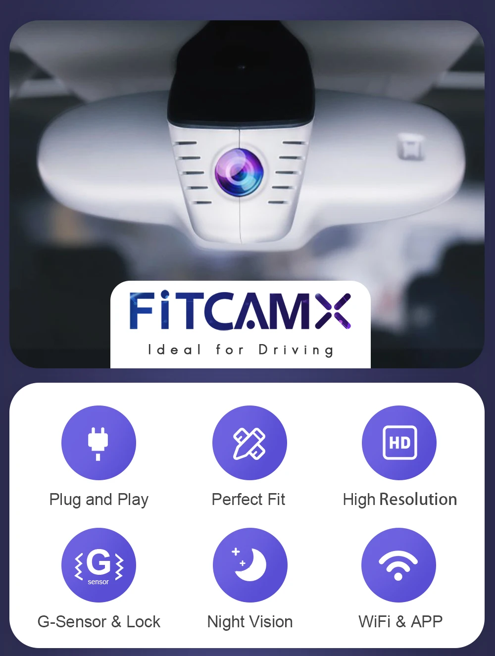 Dash Camera for 2019-2026 Audi A1 A3 A4 A5 A6 A7 A8 Q2 Q3 Q5 Q7 Q8 RS S S5 S8 SQ5 SQ8 TT, FITCAMX Car Camera 4K