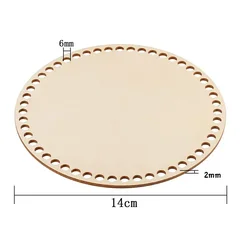 Set of 2 Natural Wooden Basket Bottoms - 2mm (2pcs)