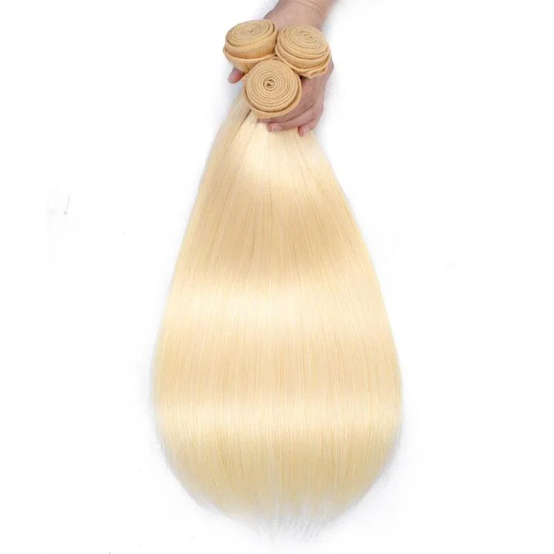 613 Honey Blonde bone Straight Human Hair Bundles Virgin Hair Extensions Brazilian Hair Weave 1/3/4 Raw Hair Bundles 10-46inch