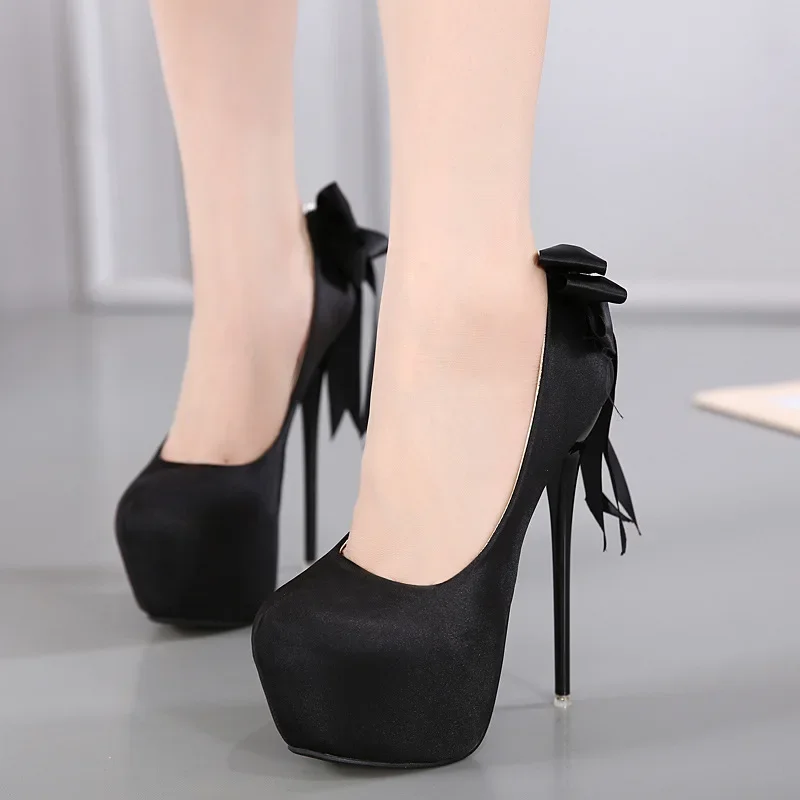 Women High Heels Pumps Fashion Flock Womens Sandals Platform Wedding Pumps Casual Thin Heels Womens Shoes Heels 3