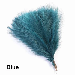 Artificial Pampas Grass Flower Bouquet - 20 Piece Set for Elegant Home and Wedding Decor (Blue)