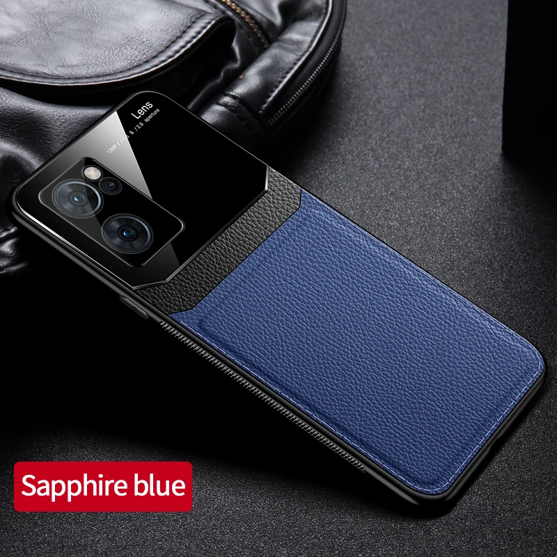 KEYSION Fashion Case für Oneplus Nord N20 5G PU-Leder Spiegelglas Silikon Stoßfeste Telefonrückseite für OnePlus 1+_voghion.com