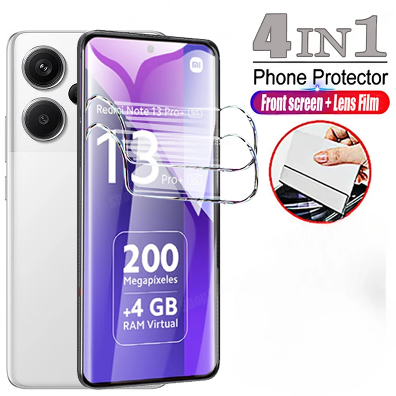 

2PCS Hydrogel Film For Xiaomi Redmi Note 12 13 11 10 9 8 7 Pro Plus 5G Anti-Shatter Film Redmi Note 12S 11S 10S 9S 8T 7S HDFILM