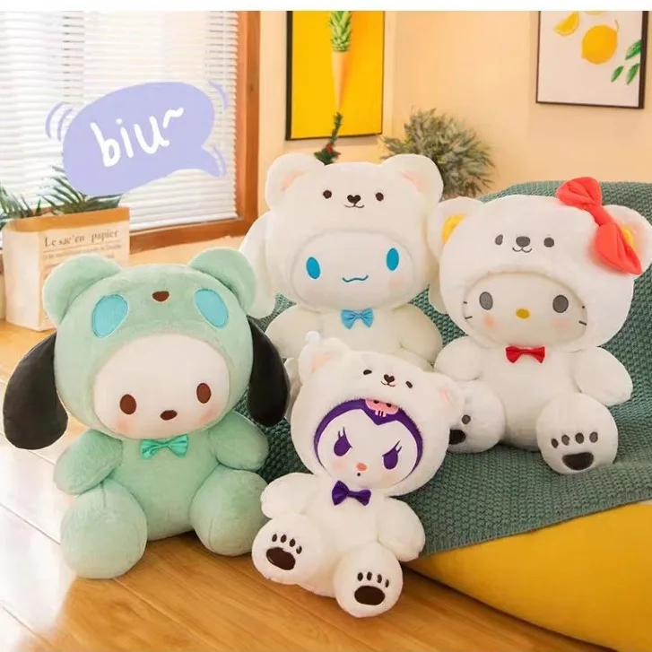 

Kawaii 25cm Sanrio Jade Dog Kuromi Dressing Doll Doll Plush Toy Stuffed Animal Patung Dolls Birthday Gift for Girls Kids Boys