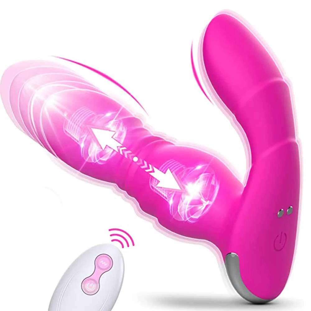 Adult Anal Sex Toys for Women Butt Plug Prostate Massager Vibrating Panties Thrusting Female Couples G Spot Clitoral Vibrator