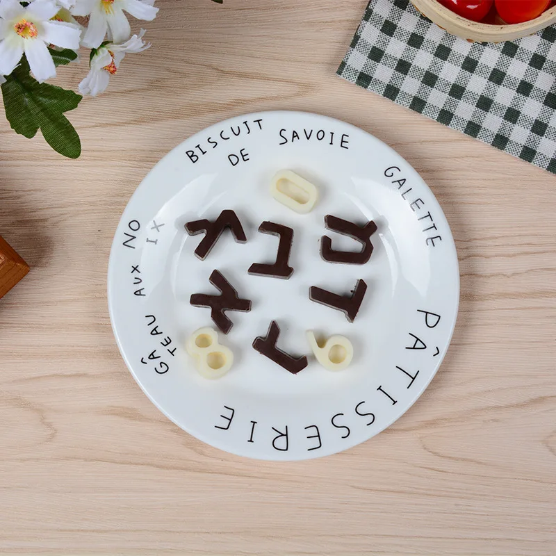 Hebrew Alphabet Silicon Mold Letter Number Cookie Molds DIY Printing Embossing Molds Biscuit Cake Baking Tool Accessories baking mold cookie mould cookie printing mold