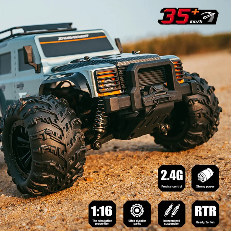 1/16 RC G2201 4x4 Off-Road High Speed ​​Drift Radio Control Vehicle 4WD RC Excavator with LED Light Outdoor Car Toy for Kids 2