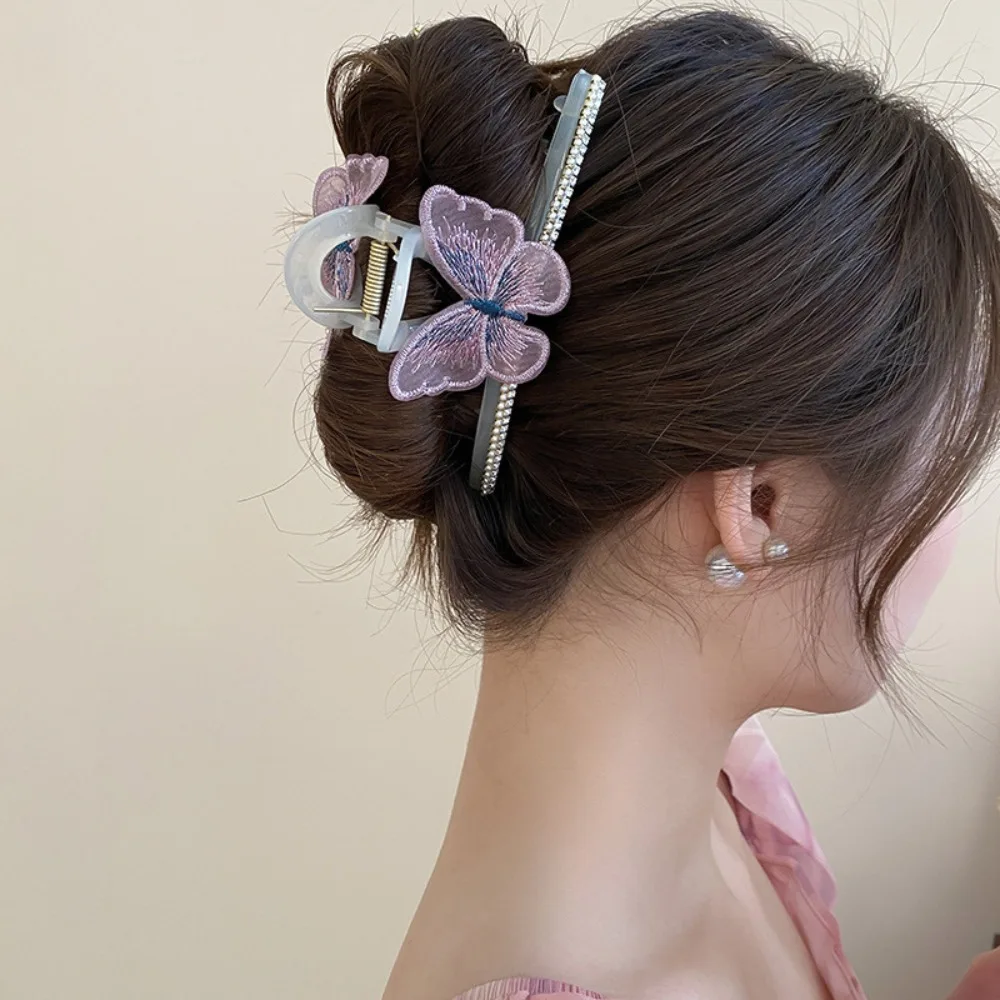 

Жемчужная Бабочка заколка для волос милый акриловый головной убор бабочка акула зажим для волос желтая синяя бабочка заколка для волос