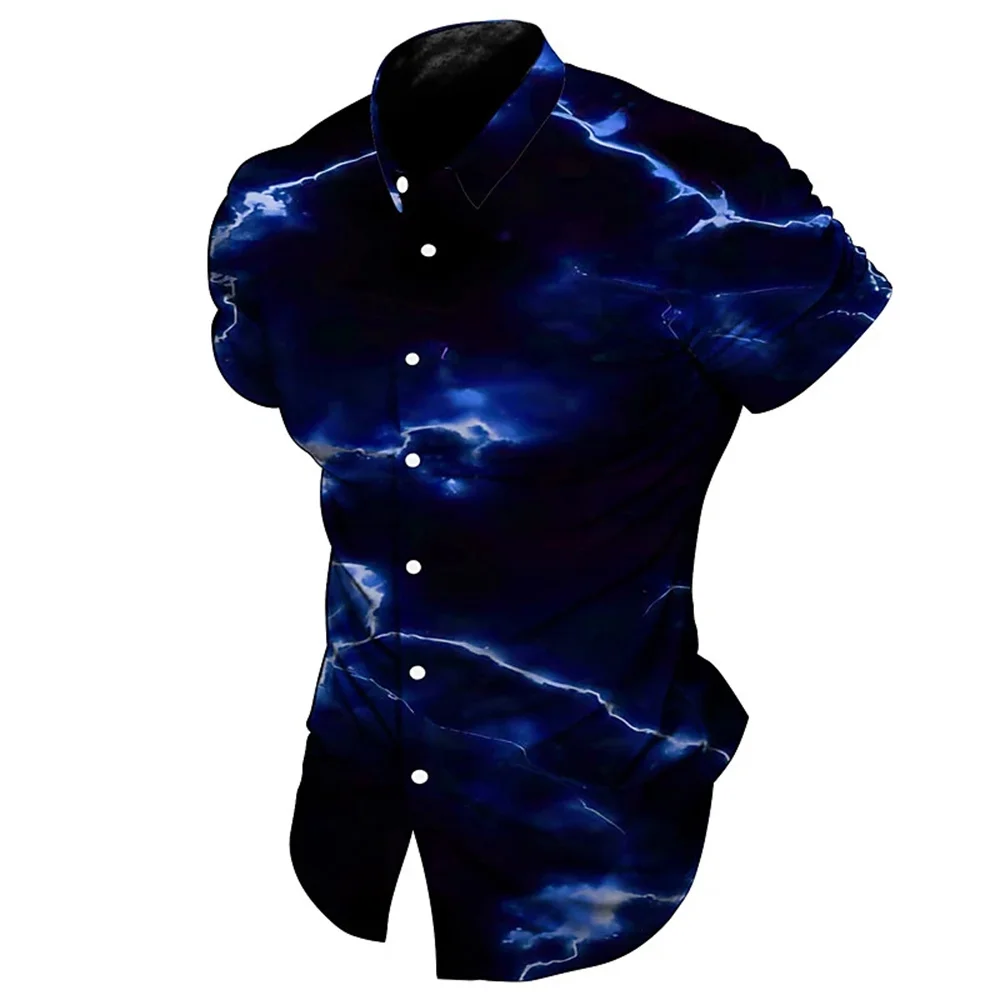

Lightning Men'S Shirts 3d Vintage Hawaiian Shirts Man New High Street Shirts For Men Summer Casual Shirt Hip Hop Men Clothing