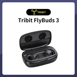 Tribit FlyBuds 3 Wireless Earbuds - Long Playtime, Waterproof, Touch Control, Deep Bass, Built - in Microphone (Black)