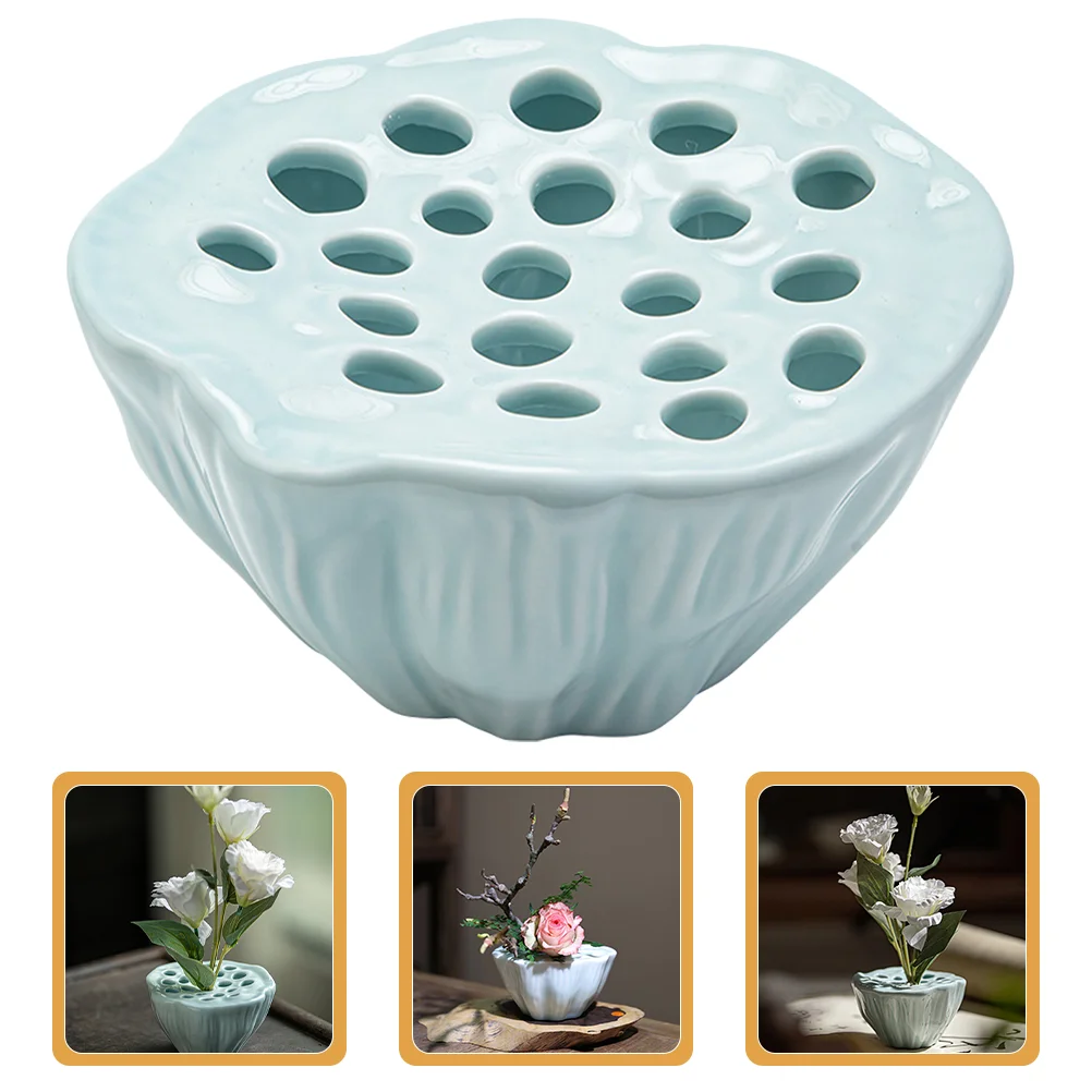 

Ceramic Lotus Flower Pot Decorative Plant Modern Vase Pod Floral Arrangement Container Small Pots for Plants