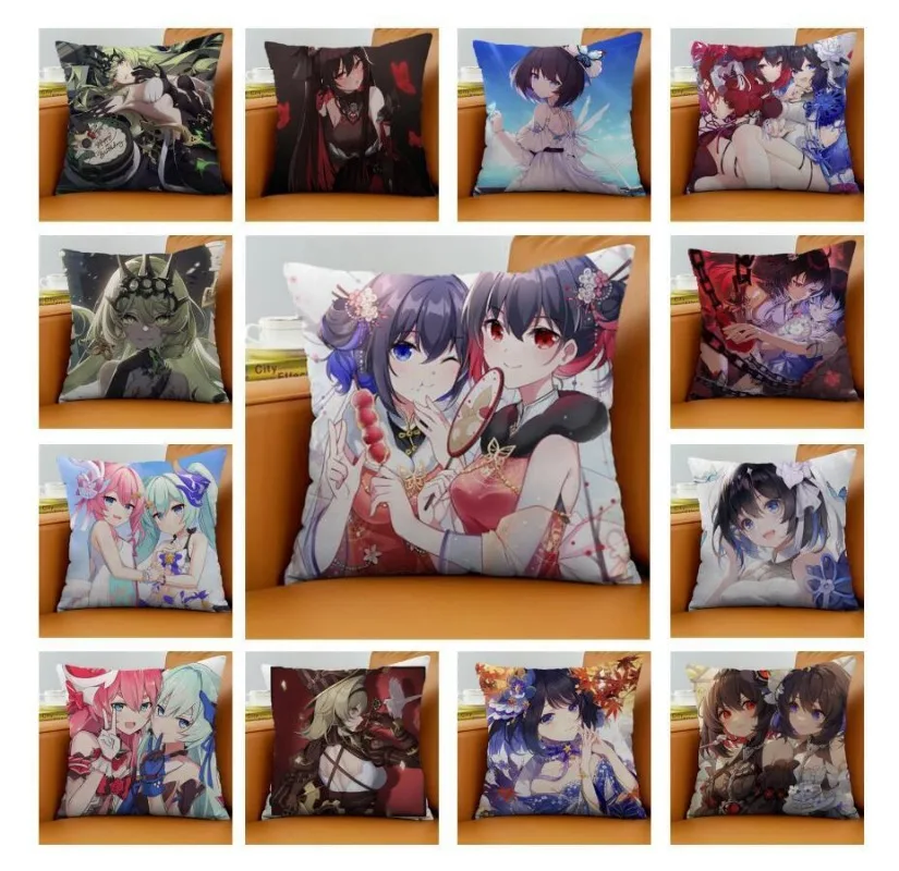 

Anime Break III Print Peach skin polyester Throw Cushion Cover Pillow Case Home Decor