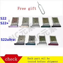 Enhanced SIM Card Tray: Precision Fit SIM and Micro SD Holder Adapter (S22 Gold)
