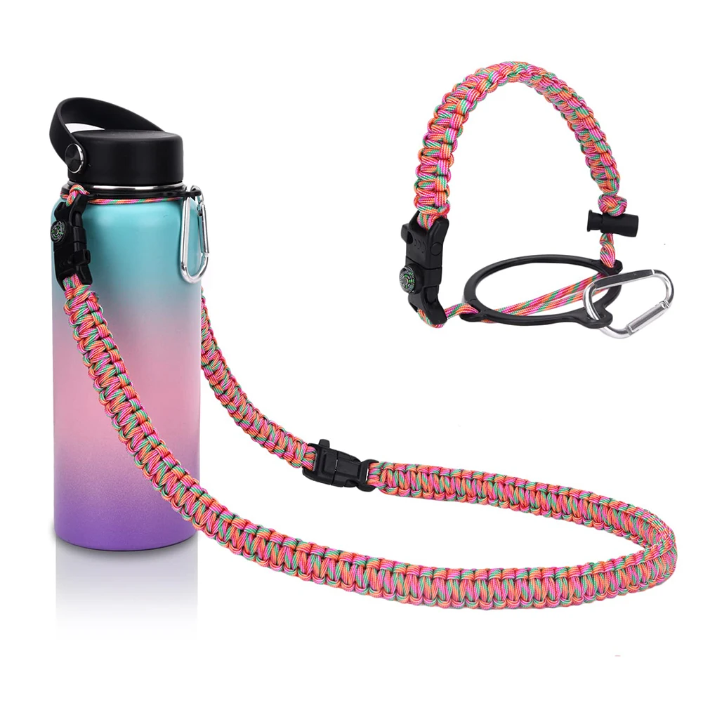 2 in1 Insulated Cup Creative Safety Ring Buckle Handheld Water Cup Sports Travel Portable Can Be Crossbody Insulated Gift