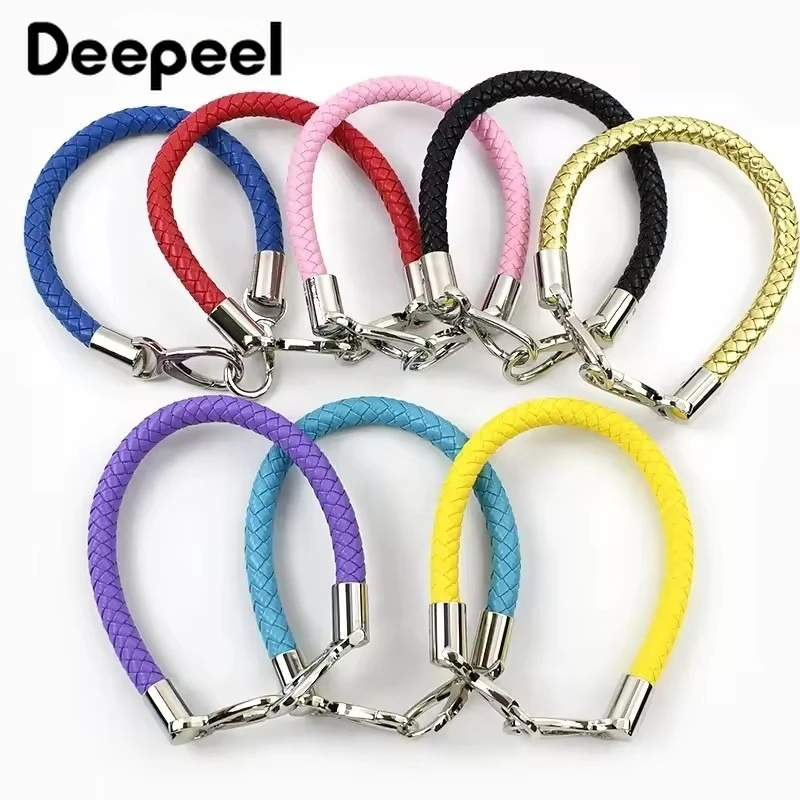1Pc 40/50/60cm Metall PU Leder Tasche Strap Runde Seil Silber Schnalle Frauen Handtaschen Griff taschen Schulter Riemen Geldbörse Zubehör