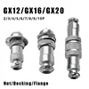 5pcs GX12 GX16 GX20 2 3 4 5 6 7 8 9 10Pin Male Female Butting Wire Cable Circular Aviation Socket Plug Panel Connector 1