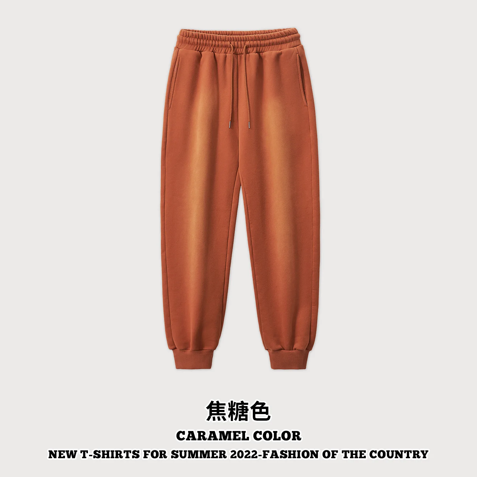 Men's Trousers Retro Autumn Winter Washed Sweatpants Unisex Loose Heavy Weight 380GSM Cotton Solid Thickening Casual Pants
