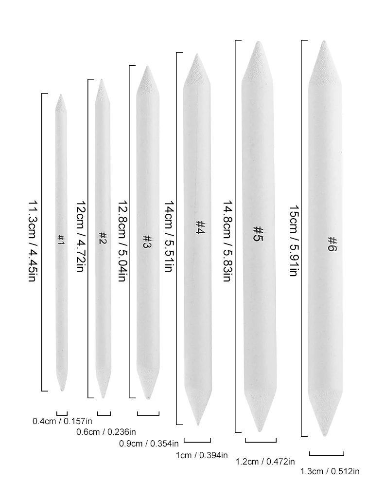 Doppelköpfiger Korrekturstift, Malerei, einfarbige Malerei, einfarbige Skizze, Korrekturpinsel, 6 Stück/Set, neuer Papierradiergummi – Detail 4