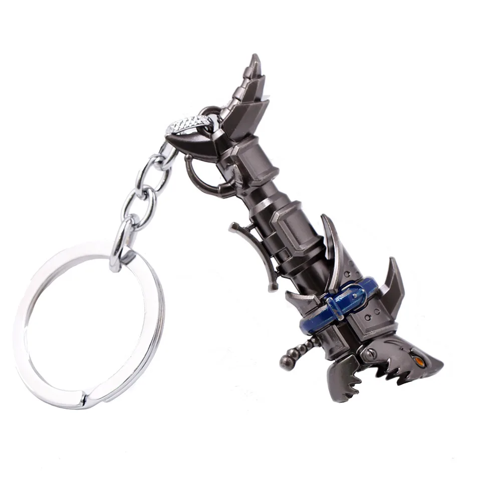 LOL League of Legendes Jinx Cannon  Keychain Metal Pendant Key Chain Rings Gift 