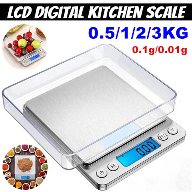 0.5/1/2/3kg Electronic Household Kitchen Scale Food Spice Scales Vegetable  Fruit Measuring Scales Digital