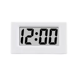 Portable Mini LCD Desk Clock with Date and 12 - Hour Display (WHITE)