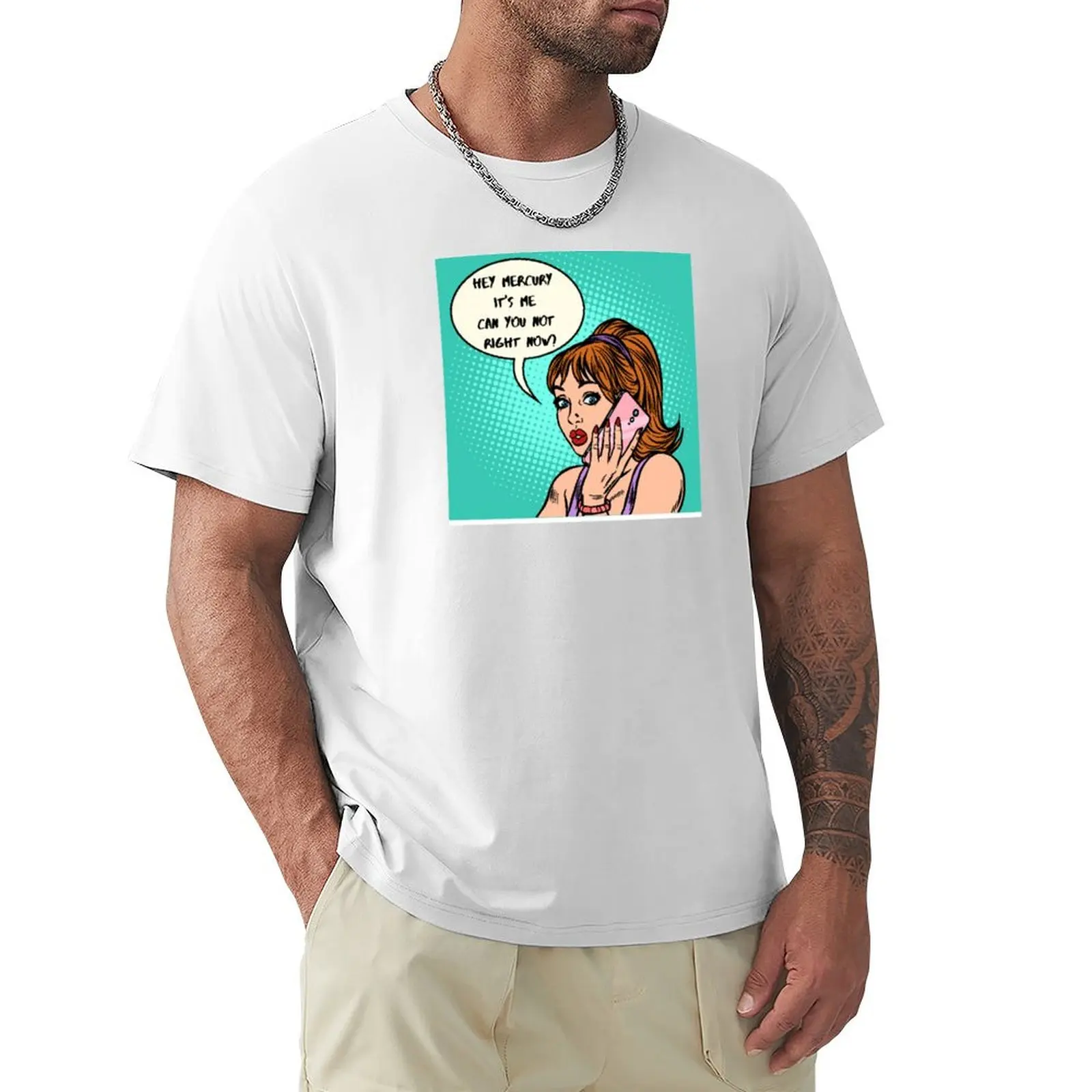 

Mercury retrograde T-Shirt anime clothes korean fashion Men's t shirts