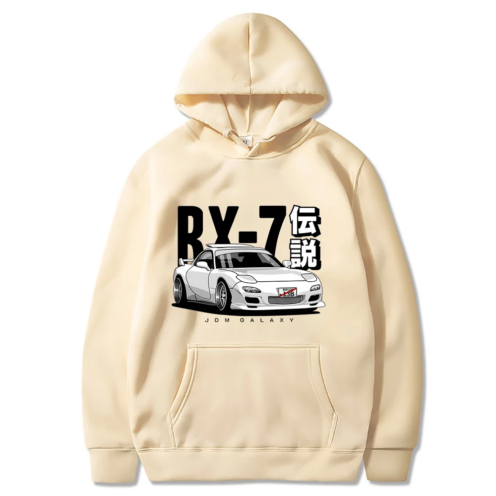 JDM Hoodie Vintage RX7 FD Drift Japanese Cars Printed Loose