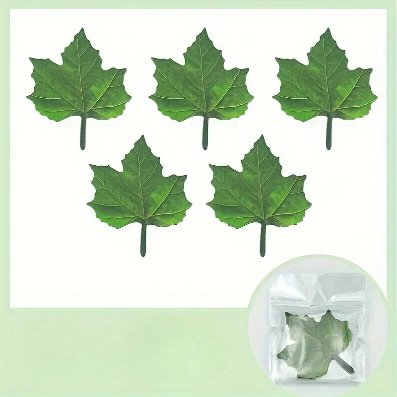 50–300 Stück Ahornblatt-Aufkleber, Herbst-Dekor-Aufkleber, DIY-Wunschnotizen, dreifarbiges Design, abnehmbare Aufkleber für Dekor, Geschenkverpackung – Detail 5