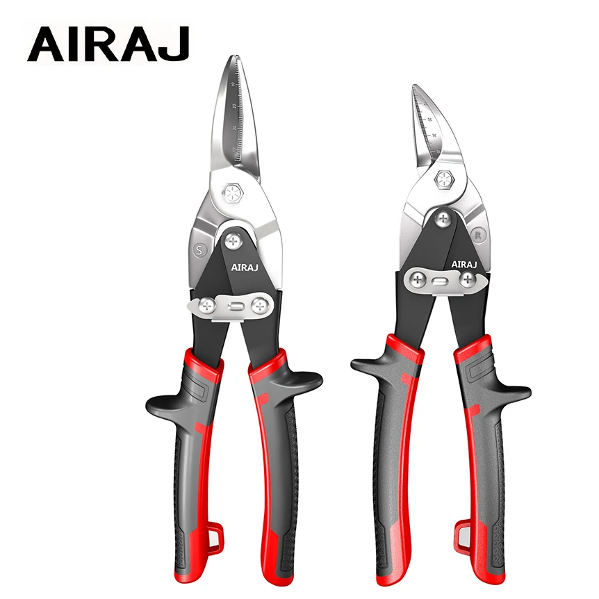 

AIRAJ 10" Cutting Scissors Hand Tools Aviation Snip Metal Sheet Multi-directional Tin Snips Industrial Professional Shears