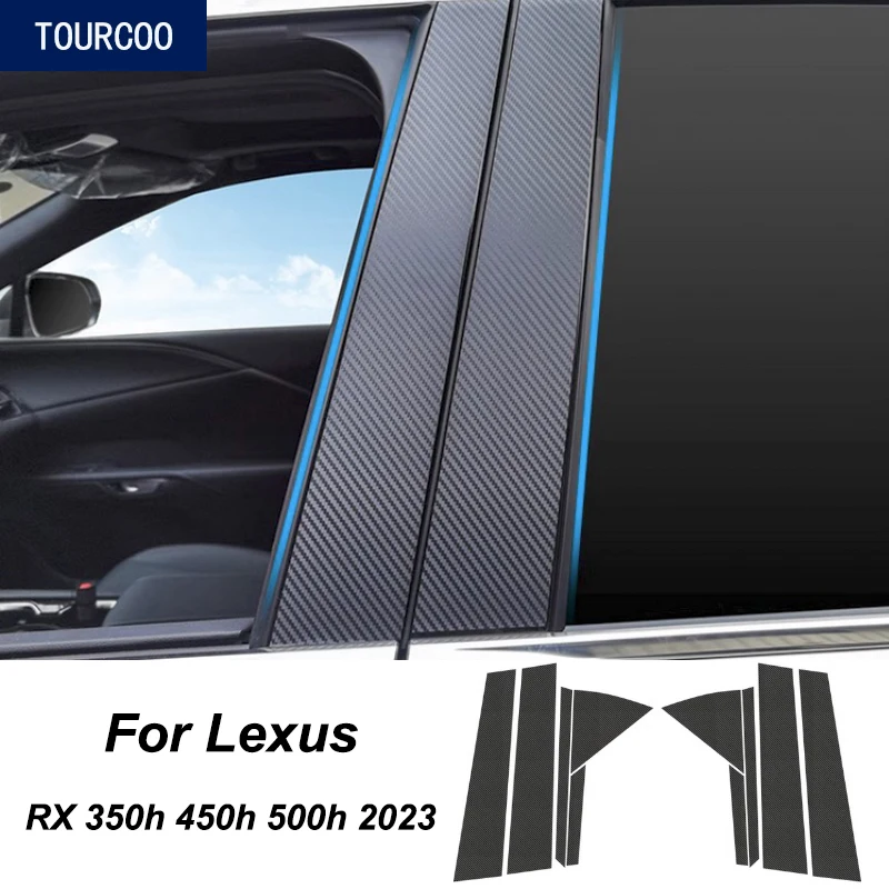 

For Lexus RX350h 450h 500h 2023 Exterior Middle Pillar Decor Stickers Interior Door Anti-kick Pad Stickers