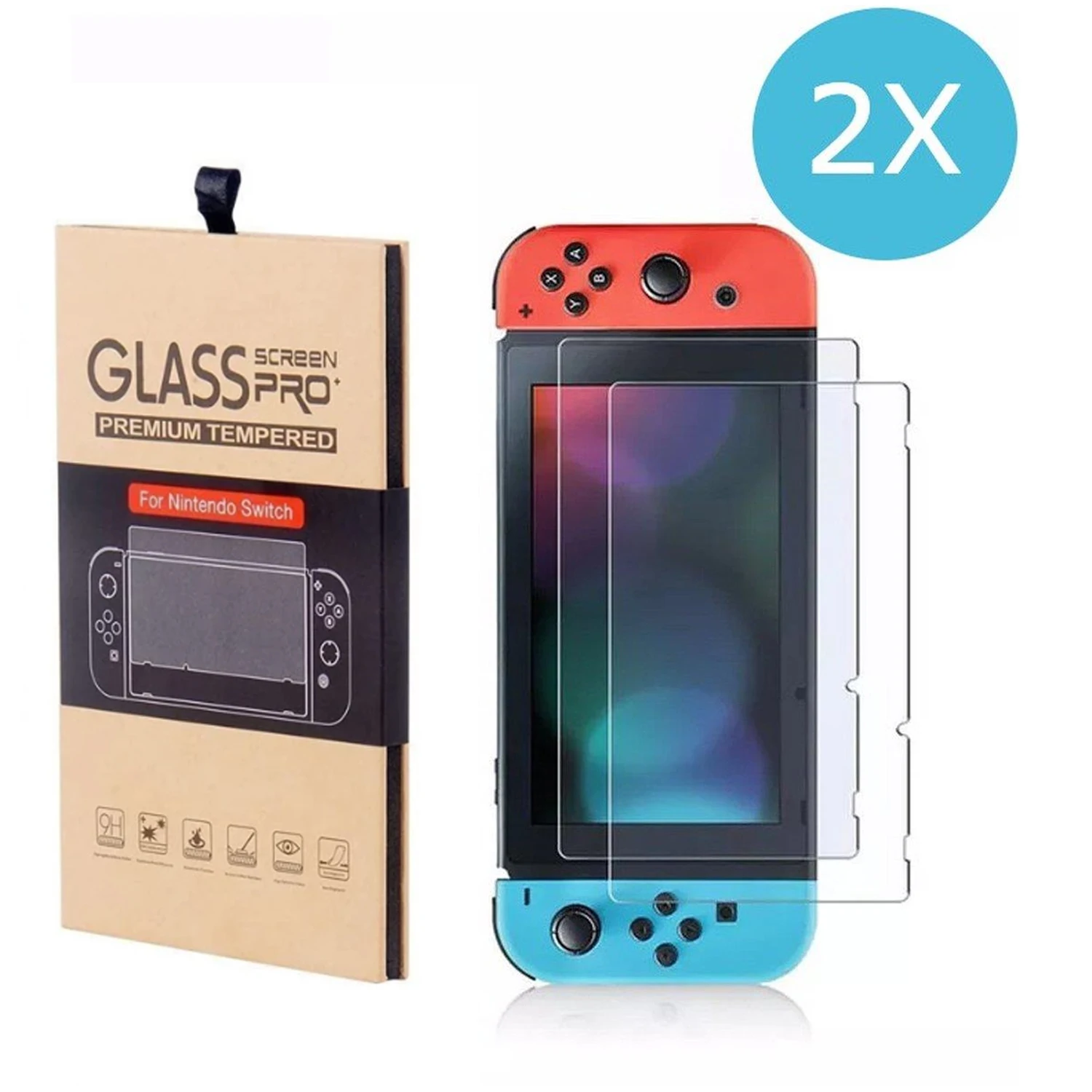 

Premium Tempered Glass Compatible Nintendo Switch Screen Protector Film For Switch Anti-Scratch Protectors 9H Guard Film