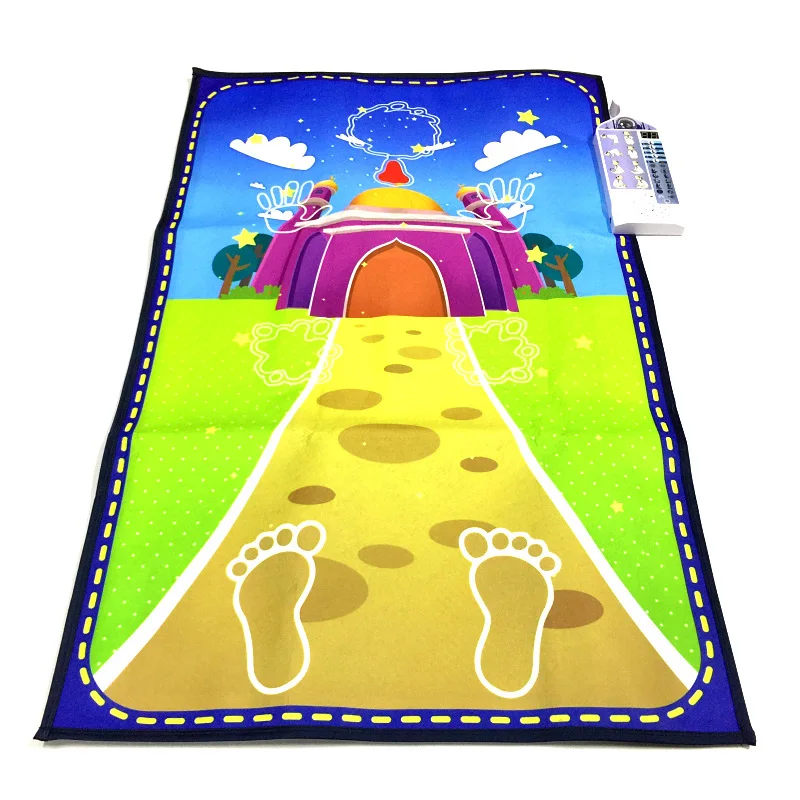 All New Talking Praying Mat Child Educational Interactive Prayer Rug Salah Muslim Carpet Kids Islam Electronic Worship Blanket prayer mat