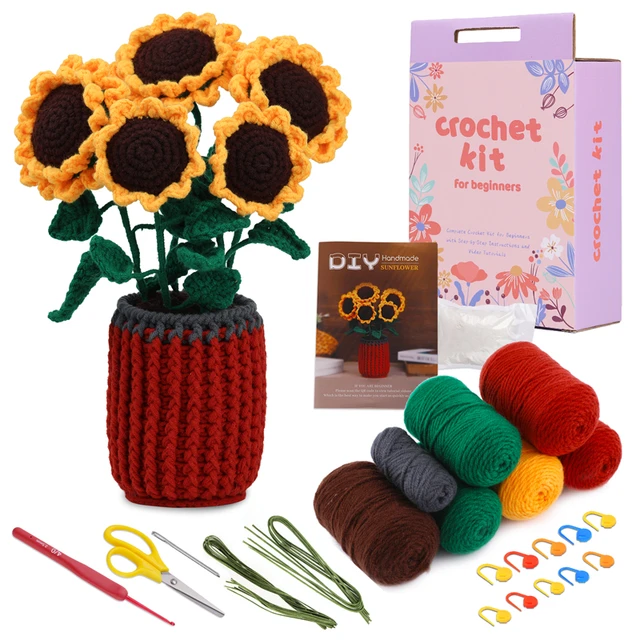 Crochet Kit Acrylic As Shown For Beginners,Crochet Kit For Adults Kids  Beginners - AliExpress