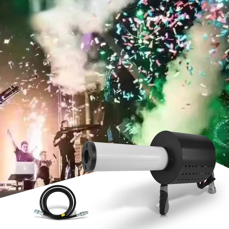 LED CO2 색종이 핸드 제트 건 슈터, DJ 장비, 파티 디스코 나이트 클럽용 캐논
