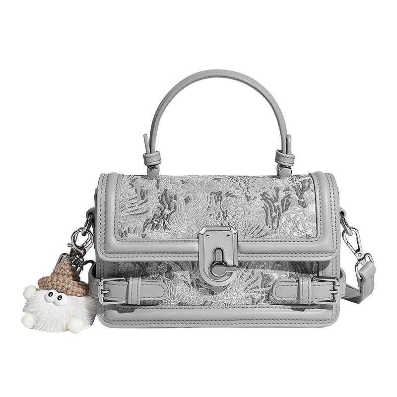 Chinese Style Embroidery Luxury Handbag  Pu Leather Large Capacity Shoulder Bags