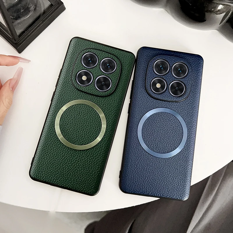 Magnetic PU Leather Lichee Pattern + PC Anti-slip Ultra Thin Phone Case