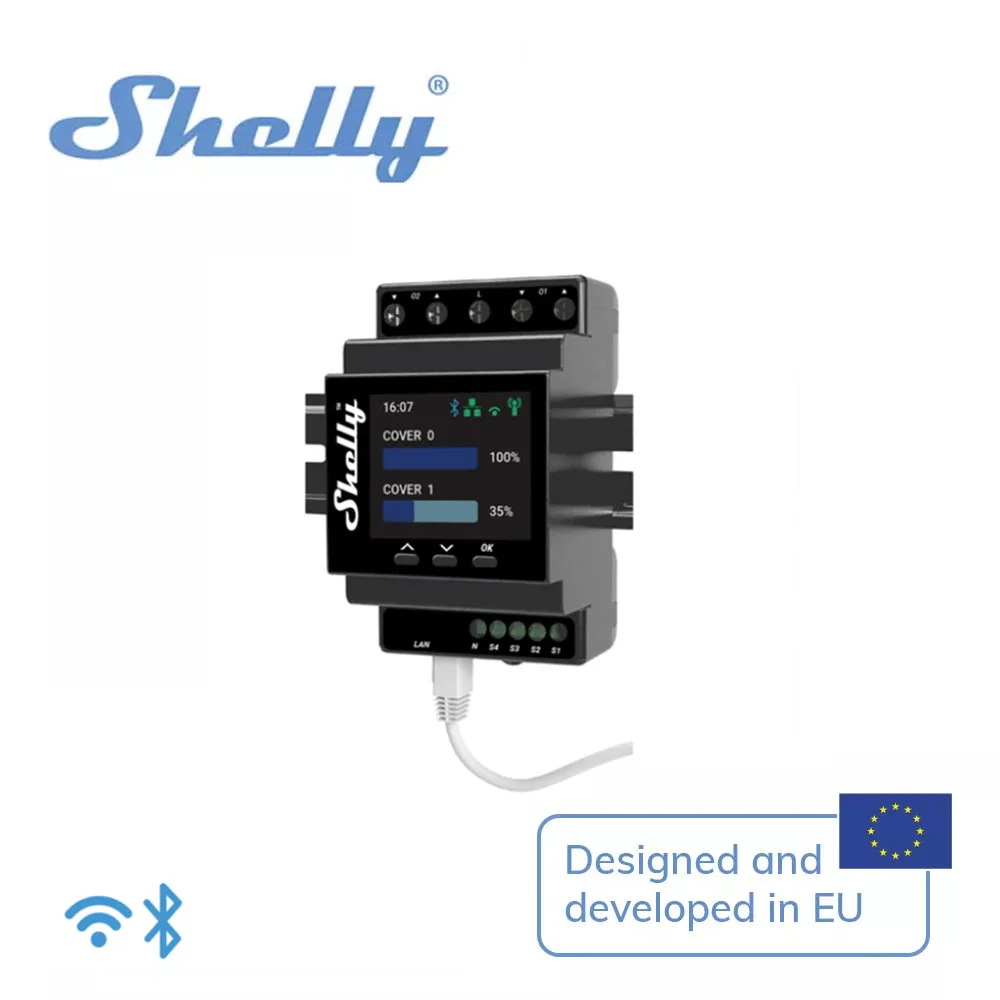 Shelly Pro Dual Cover/Shutter PM Wifi Professional DIN Rail Smart Shutter  Controller With Power Metering Capabilities 16A - AliExpress