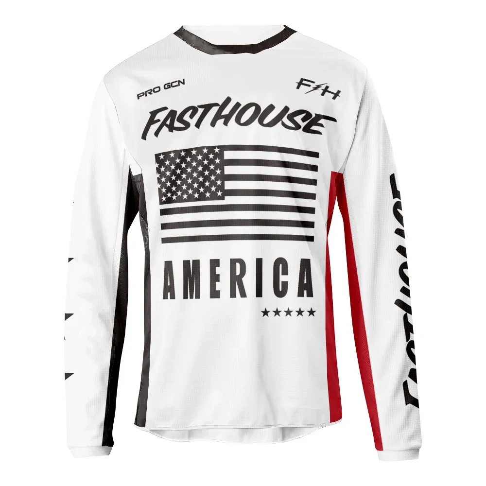 thumbnail image 1 of 2023 Camiseta de ciclismo de secado rápido para hombre, camiseta de motocross, ropa de descenso para bicicleta de montaña, DH, MX, ropa para motocicleta, ropa para ciclismo, 1 of 5