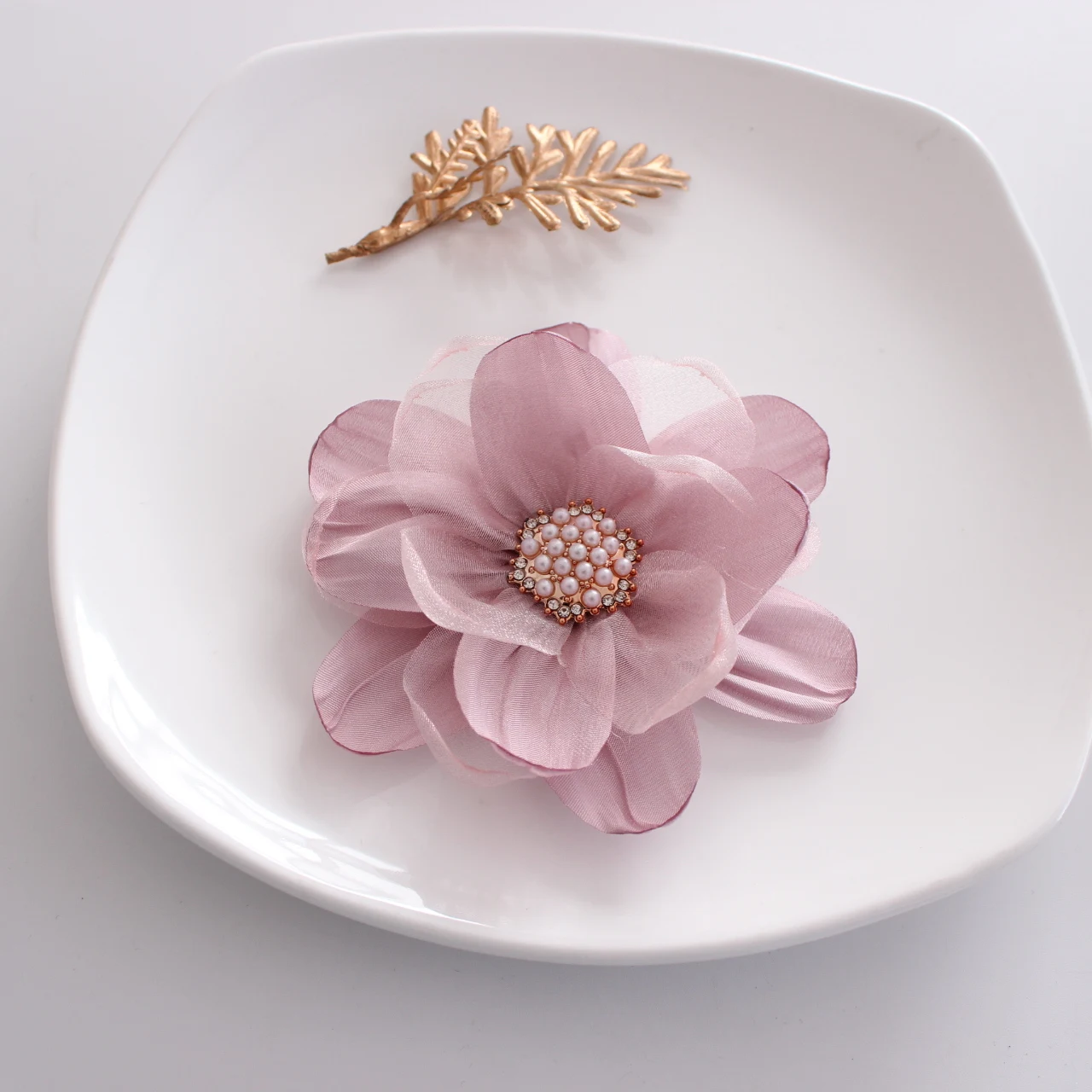 10 Stück Dekoration versengt brennen Blumen Rose Handwerk Stoff Blumen für Haarschmuck Applikationen Verzierungen – Detail 3