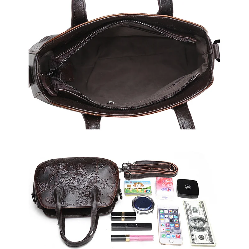 Genuine Embossed Leather Tote Handbag Retro Shell Cross Body Messenger Shoulder Women Bag crossbody bag,women handbags,leather shoulder bag,pu crossbody bag,straw crossbody bag
