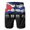 Cuban Flag 3d Print Cuba Swim Trunks Men Drawstring Quick Dry Street Beach Shorts Swimwear Bathing Suits Surf Board Shorts 3