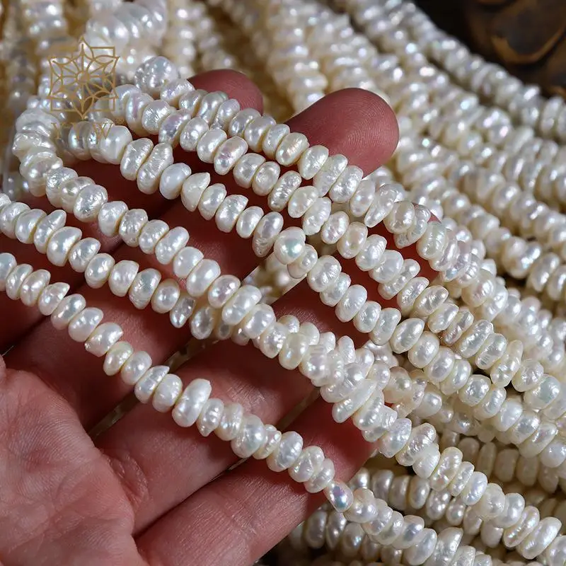 White 6-7mm Natural Freshwater Pearl Loose Beads Sold Per Approx 35-36 Cm Strand For Women New Luxury Jewelry Making Accessories