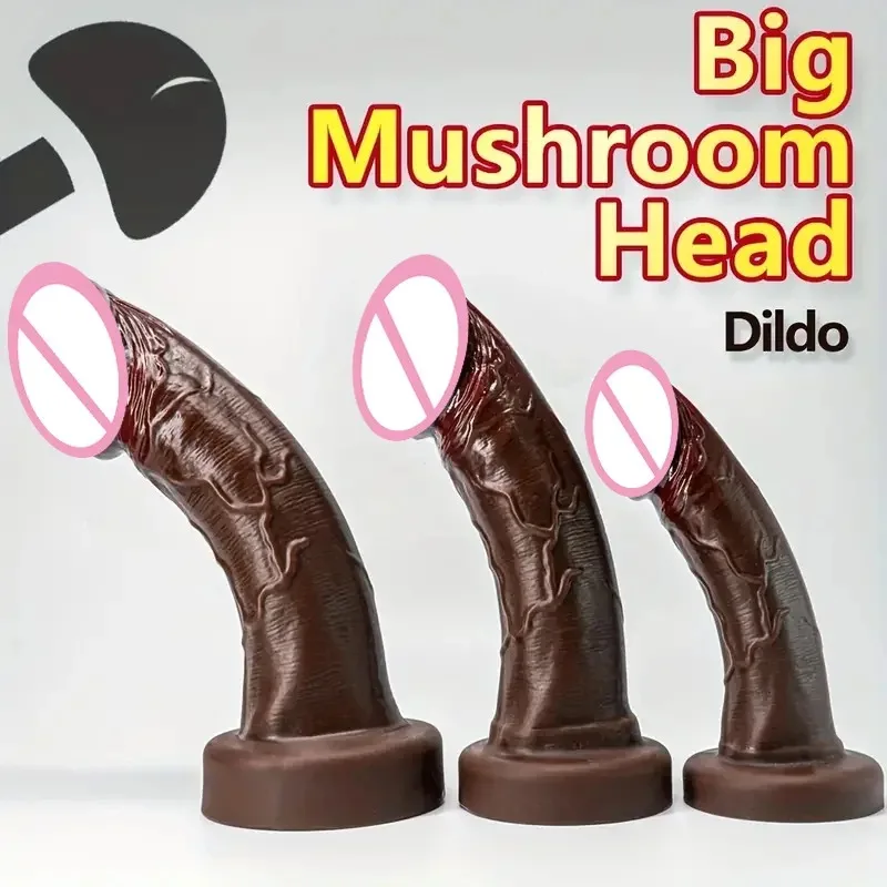 Weicher, realistischer, riesiger Eicheldildo für weibliche Masturbation, großer Penis, Anal-Silikondildos mit Saugnapf, Dick-Sexspielzeug für Frauen 1