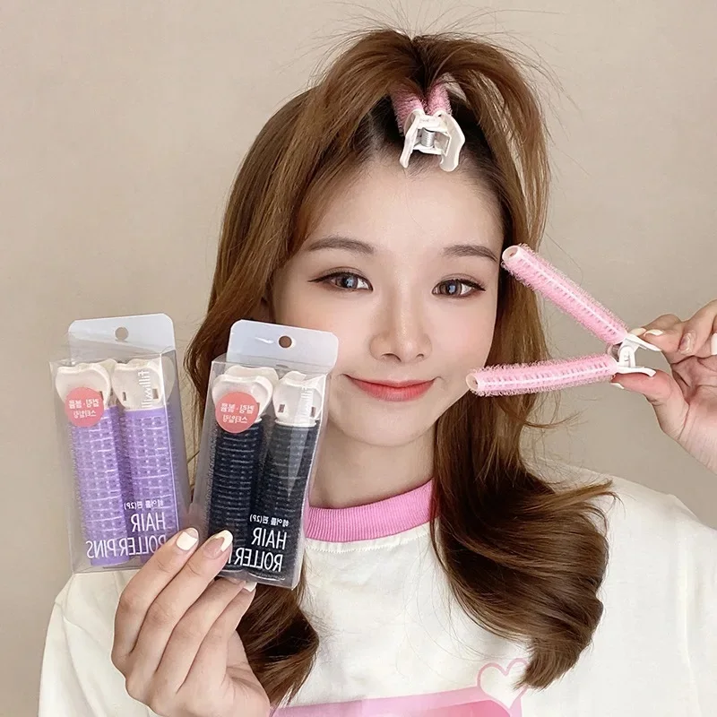 

2PCS Hair Root Clip Korean Fluffy Hair Root Artifact Seamless Hairpin Curling Barrelhair Curlers Set Girls Portable Styling Tool
