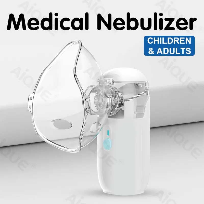 AiQUE Silent 3,7 μm tragbarer Mini-Vernebler, versandkostenfrei, medizinischer Ultraschall-Atmungseinhalator, mobiles Dampfgerät für laufende Nase – Detail 3