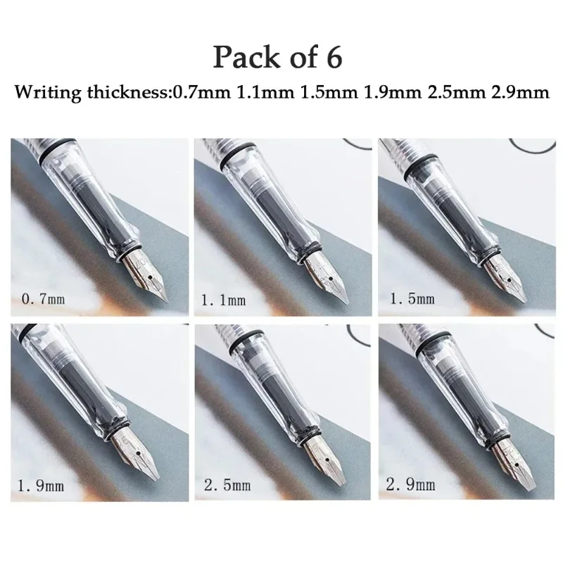 7-Piece Calligraphy and Flat Tip Art Pen Set for Creative Writing and Stationery